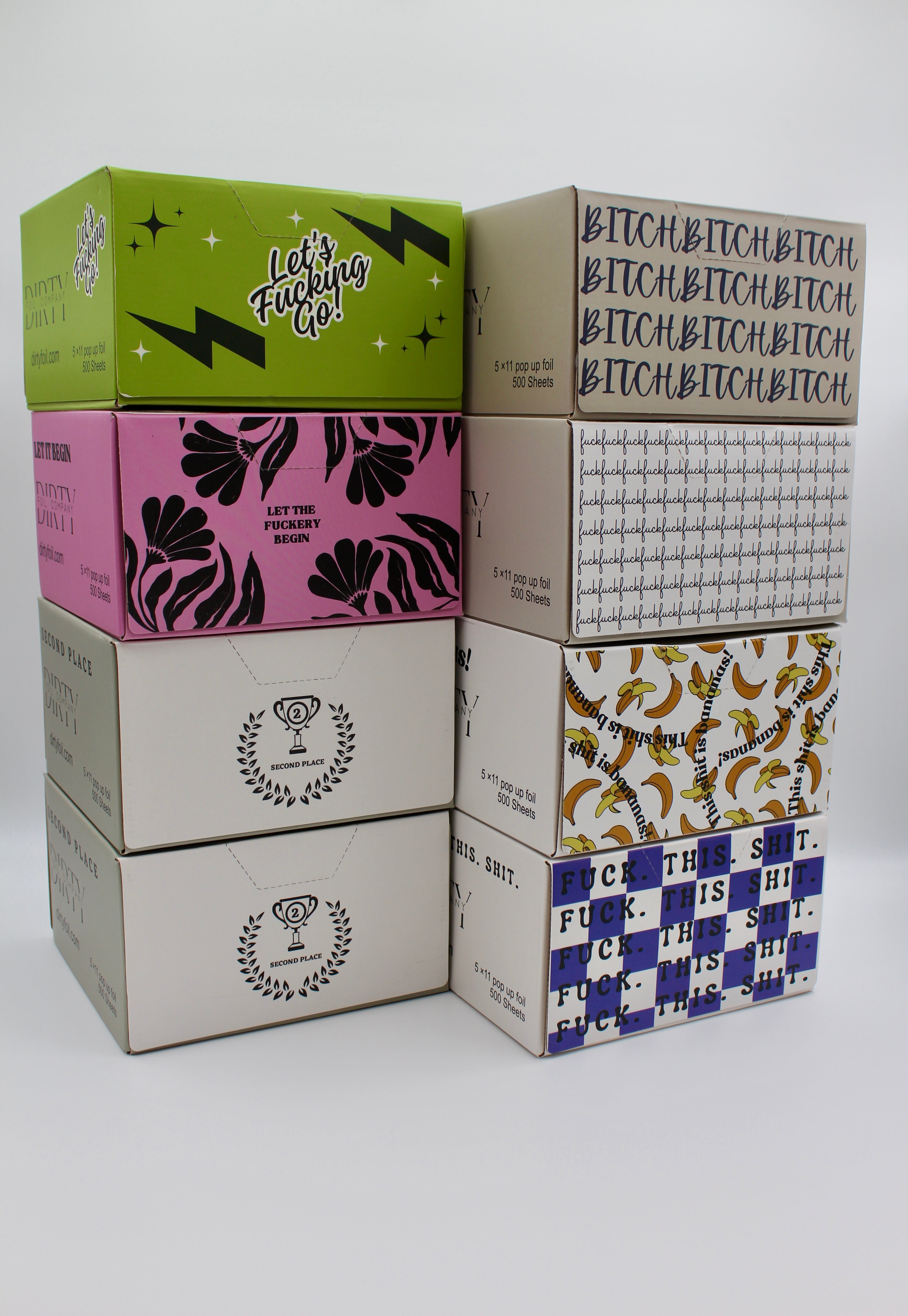 8 Box Package- Includes all foil designs – Dirty Foil Company
