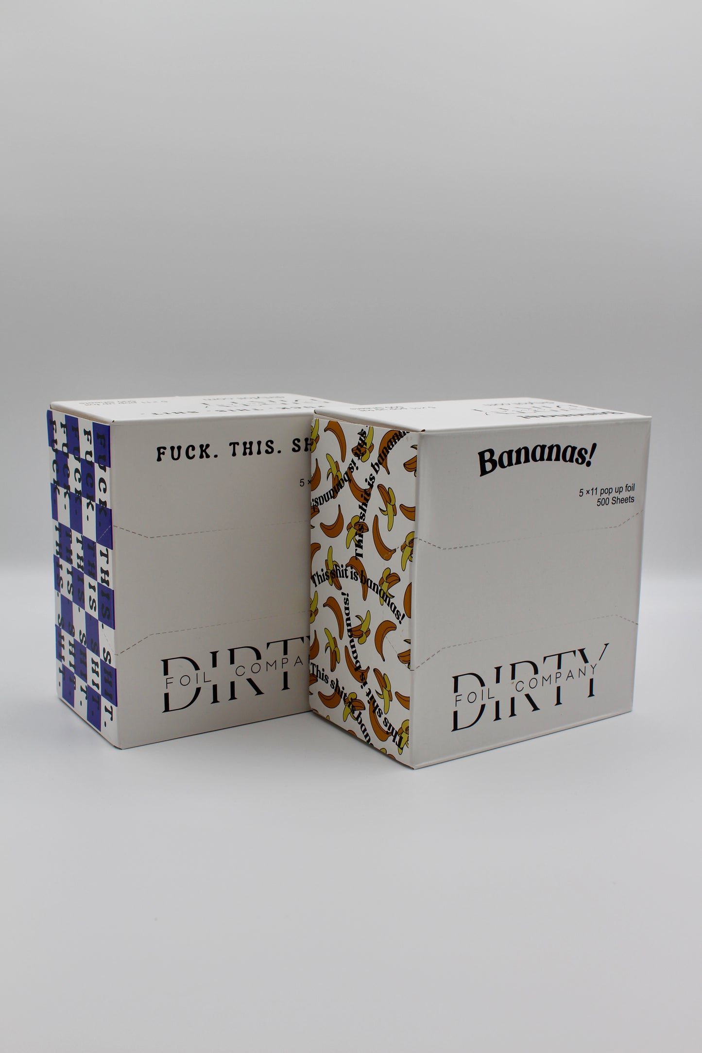 Purple Checkers + Bananas Foil Duo