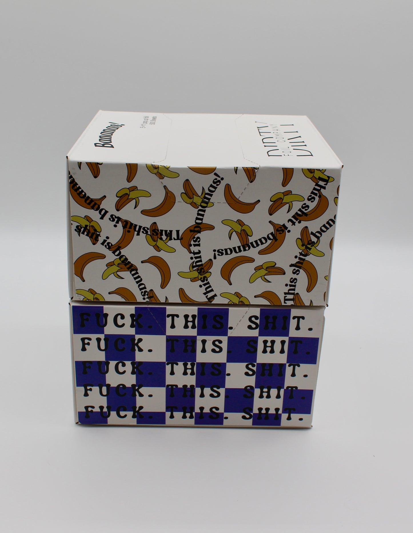 Purple Checkers + Bananas Foil Duo